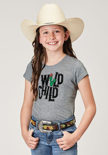 GIRLS KNIT NOVELTY/APPLIQUE/EMBROIDERY PRINTED KNIT Wild Child