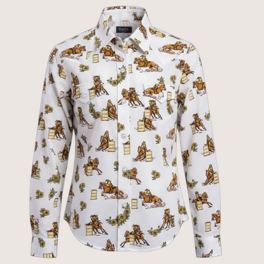 2858 RACERS PRINTED RAYON