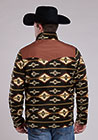 MENS OUTERWEAR AZTEC PRINT MICRO FLEECE