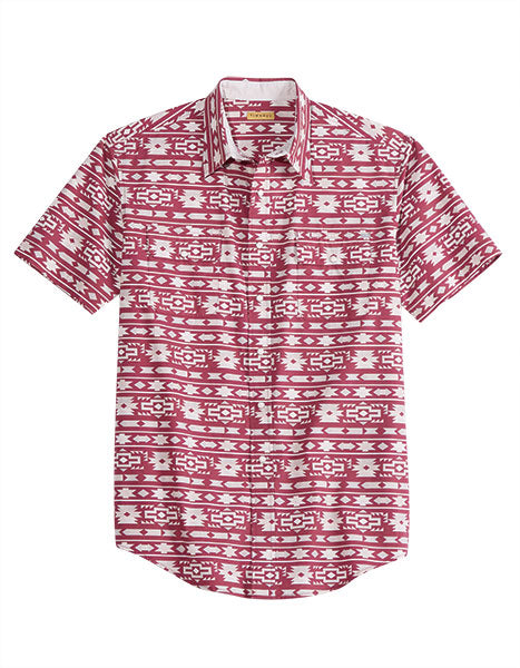 SNAP SHORT SLEEVE AZTEC SHIRT