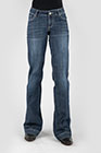 WOMENS JEAN ELLA TROUSER FIT CREAM DECO EMB BACK PKT