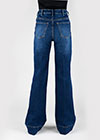 WOMENS JEAN HIGH RISE WIDE LEG FIT PLAIN BACK PKT HIGH WAIST WIDE LEG