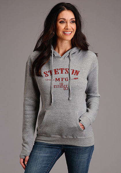 WOMENS OUTERWEAR STETSON HOODY STETSON MFG ARROWS SCREEN PRINT