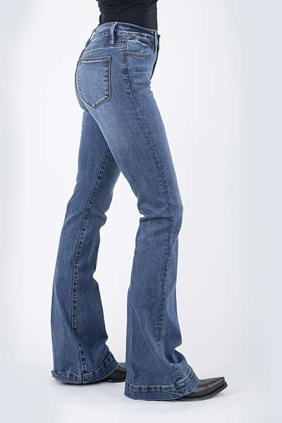 WOMENS JEAN HIGH RISE FLARE FIT HIGH WAIST FLARE