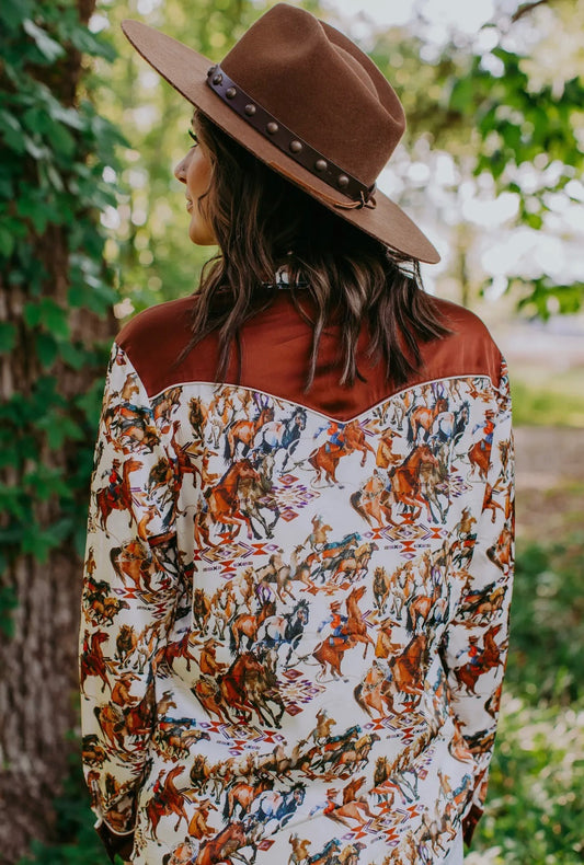 WOMEN’S BUCKAROO LONG SLEEVE BUTTON UP