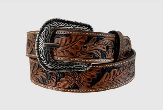 KIDS FLORAL TOOLED BELT