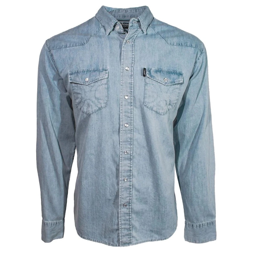 WOMANS HOOEY WESTERN DENIM LONG SLEEVE SHIRT