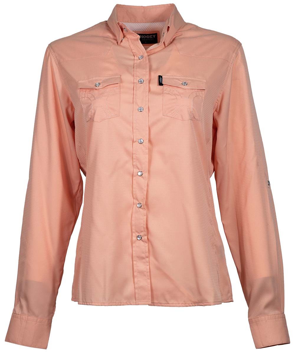 WOMANS TEA ROSE WESTERN LONG SLEEVE SHIRT