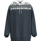 MENS HOOEY HOODIE BLACK AND WHITE AZTEC PATTERN ON UPPER CHEST