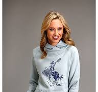 STESTON WOMANS LIGHT BLUE LADY BRONC HODDIE