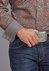 MENS L/S SHIRT STETSON SNAP 2 POCKET PRINT COPPER PAISLEY Stetson