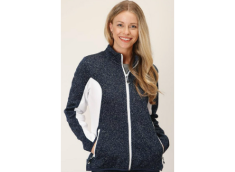 WOMANS ROPER SWEATER BOLNED FLEECE NAVY JACKEY