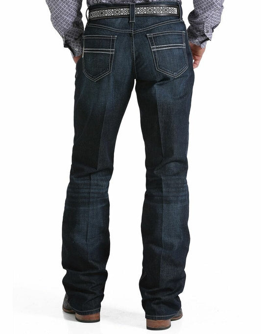 Cinch Men's Performance Denim Mid Rise Relaxed Fit Boot Cut Jeans Sliver Label