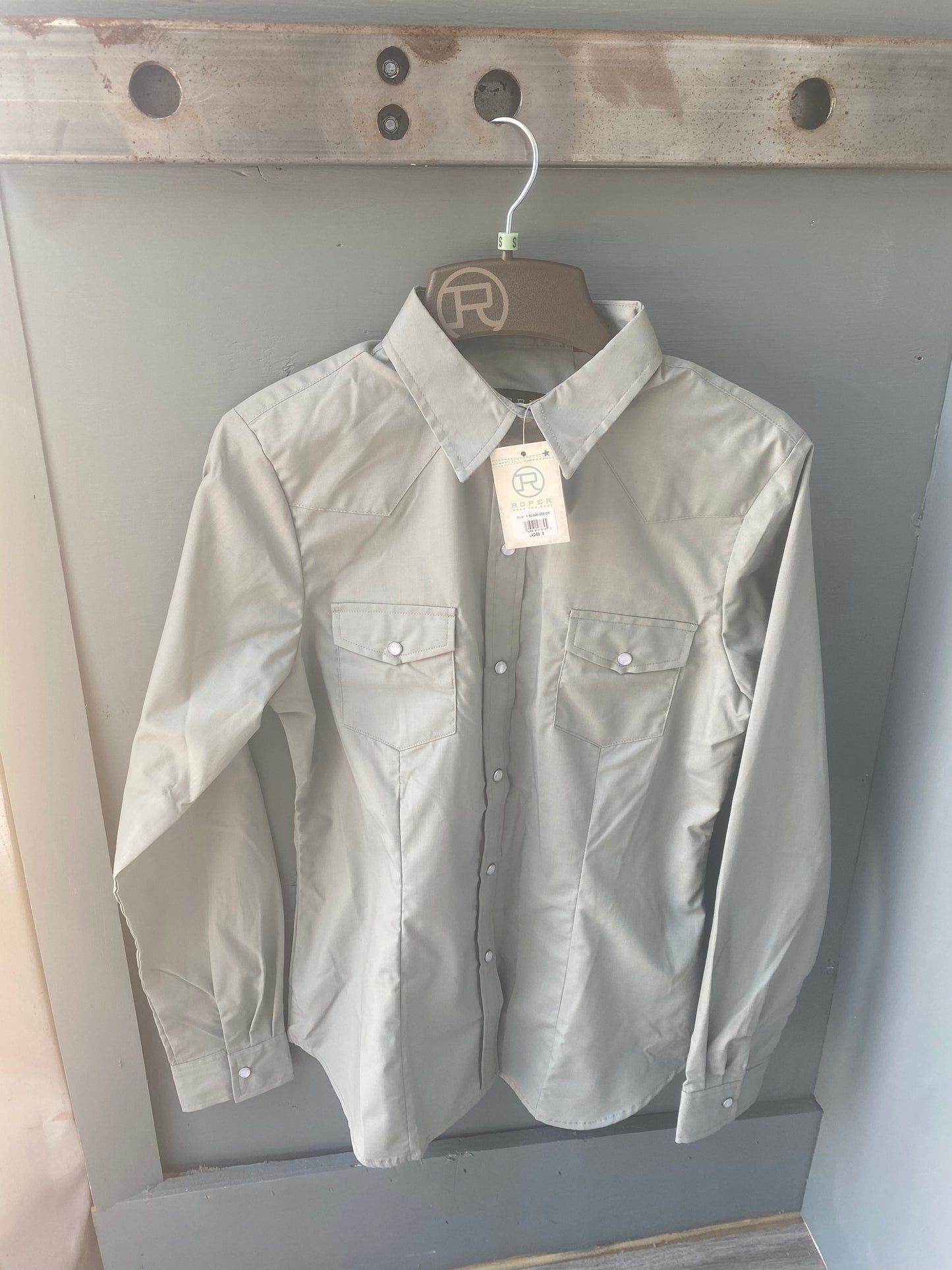 Roper Women's Western Shirt Solid Dusty Green