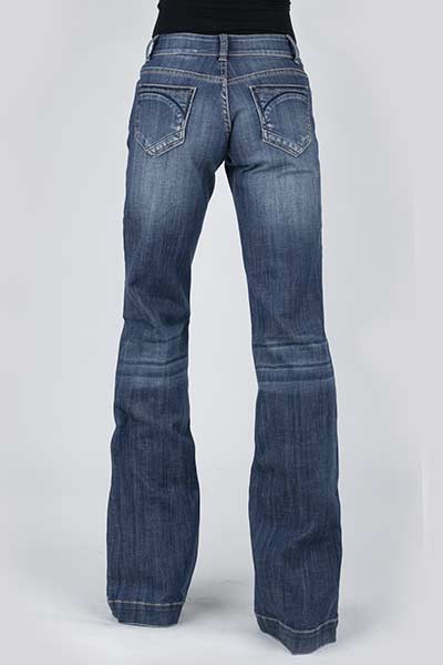 WOMANS STETSON JEAN DIANGLE PIECED BACK POCKET,