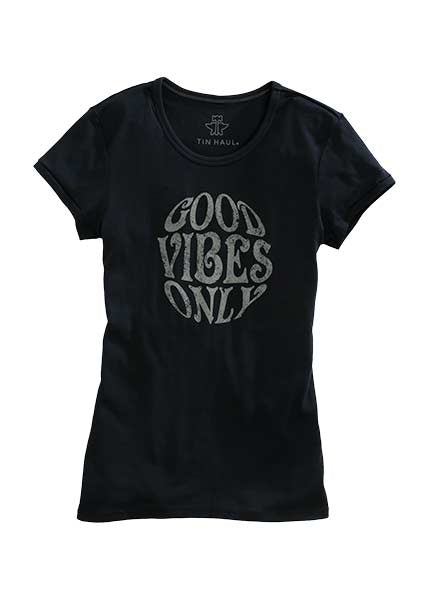 Woman’s Tin Haul Good Vibes Only Printed Shirt