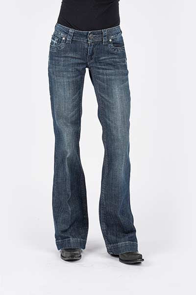 Woman’s Stetson Trouser Jean with Plain Pocket w/Blue Emb Detail