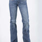 Woman’s Steston Classic Boot Cut Jeans with Half Circle Design