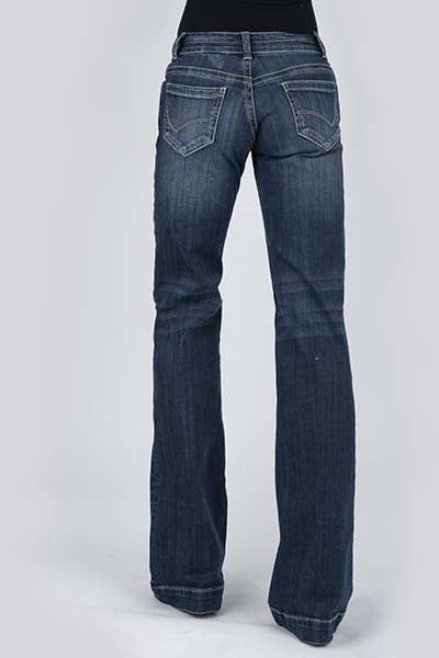 WOMANS STETSON JEAN WOMENS JEAN FIT TROUSER STYLE REVERSE CHECK DECO STITCH BACK POCKET