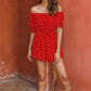 Woman's Red and White Hearted Romper