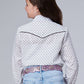 Girls Roper Long sleeve retro piped fancy yoke mini floral