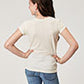 GIRLS  NOVELTY/APPLIQUE/EMBROIDERY PRINTED KNIT CREAM P/R SS TEE