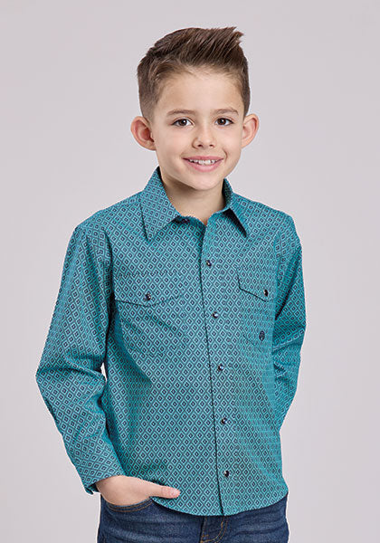 2583 Aztec Diamond Geo Boys L/S