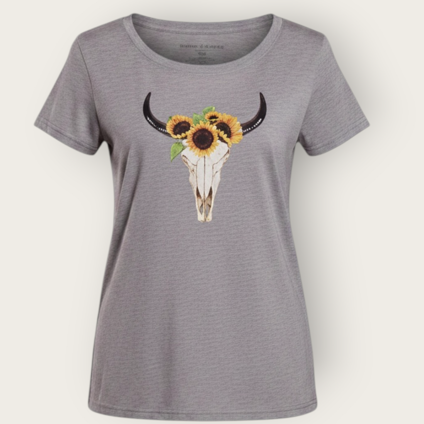 Steer head sunflower tee