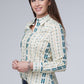 WOMENS SHIRT   PERFORMANCE Y/D STRIPE SNAP VERTICAL AZTEC STRIPE