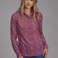 LEOPARD PRT POLY CREPE BLOUSE