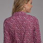 LEOPARD PRT POLY CREPE BLOUSE
