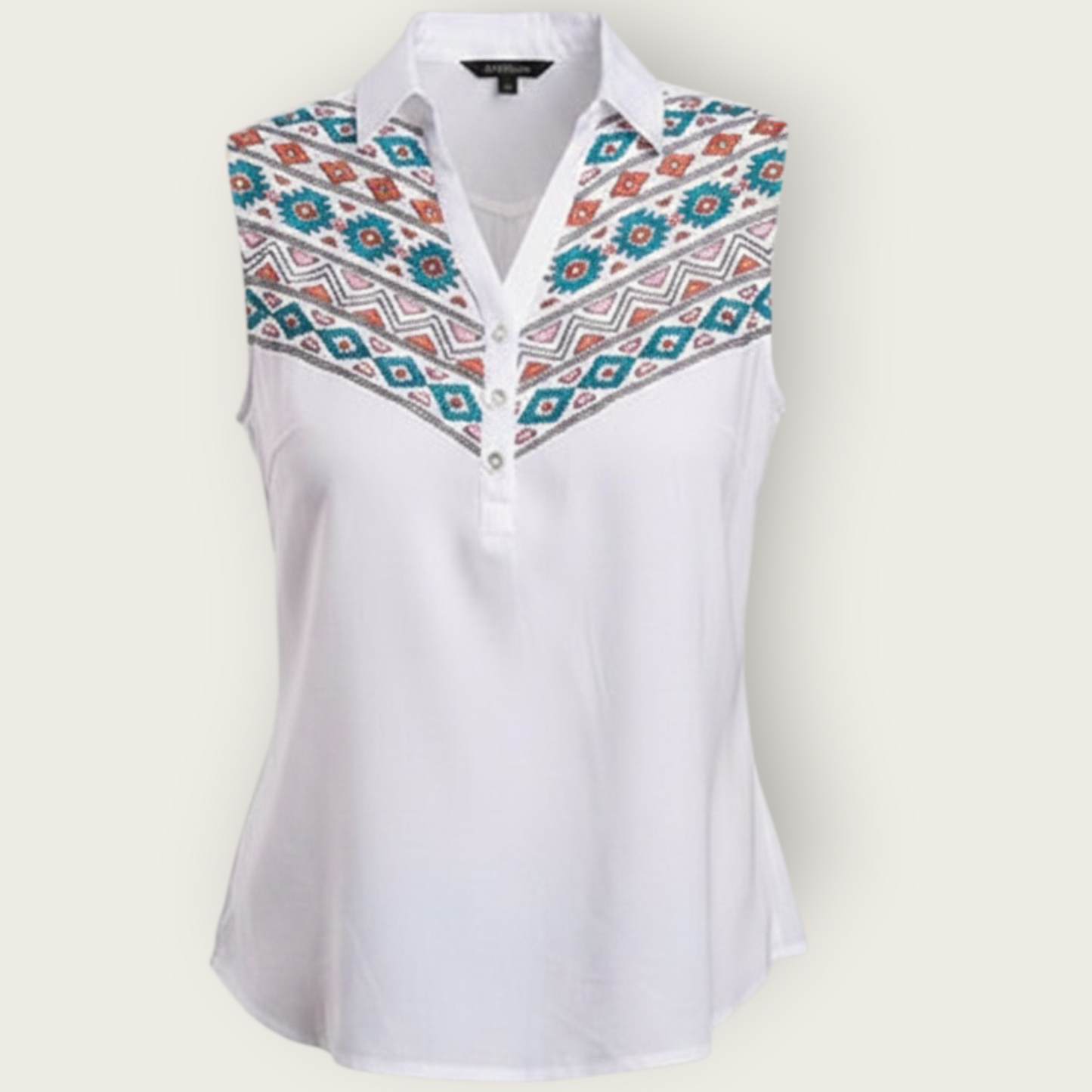 2849 RAYON CHALLIS SLVLS BLOUSE
