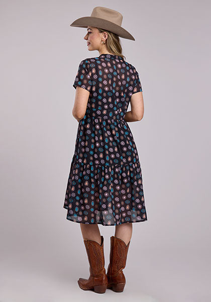 2842 BL CONCHO GEORGETTE DRESS