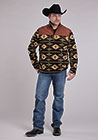 MENS OUTERWEAR AZTEC PRINT MICRO FLEECE