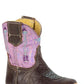 Cowbabies Marbled Brown Leather Pink with Arrows