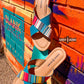 Turqoise and Serape straped sandles womens Rowdy