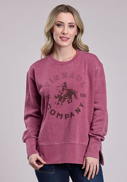 WOMENS TIN HAUL HORSERIDER SCREEN PRINT SWEATSHIRT