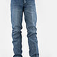MENS JEAN STRAIGHT FIT STRETCH DENIM 1210 FIT 2 TONE EMB BACK BKT