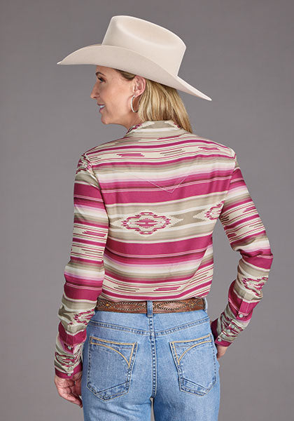 WOMENS L/S SHIRT STETSON 2439 VINTAGE TAPESTRY PRINT STETSON