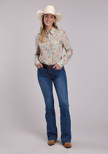 PRAIRIE FLORAL PRT RAYON BLOUSE