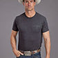 UNISEX ADULT T-SHIRT   STETSON SHORT SLEEVE T-SHIRT STETSON WESTERN GOODS FRNT/BCK SCREEN