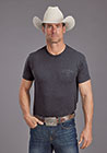 UNISEX ADULT T-SHIRT   STETSON SHORT SLEEVE T-SHIRT STETSON WESTERN GOODS FRNT/BCK SCREEN