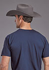 UNISEX ADULT T-SHIRT   STETSON SHORT SLEEVE T-SHIRT STETSON AMERICAN HERTIFAGE SCREEN PRIN