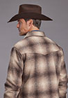 MENS OUTERWEAR   STETSON SHIRT JACKET LINNED WOOL PLAID SHIRT-JACKET