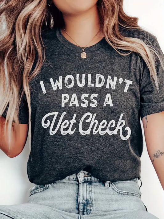Black Vet Check Tshirt