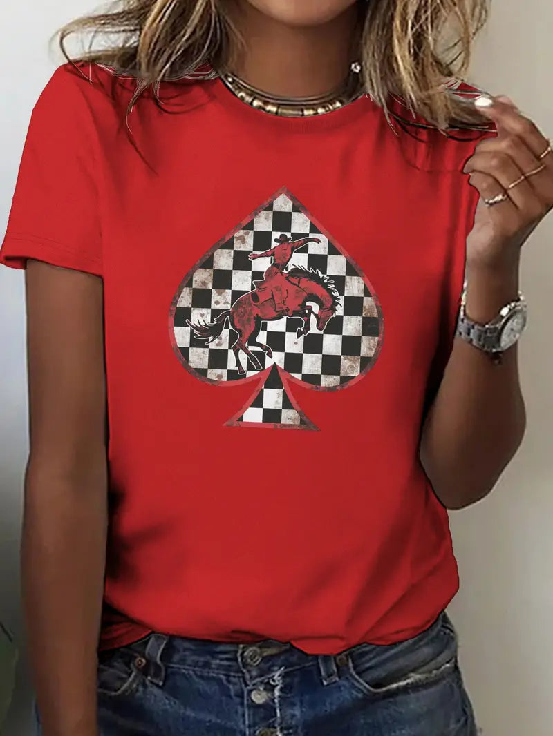 Red Cowboy Spade Tshirt