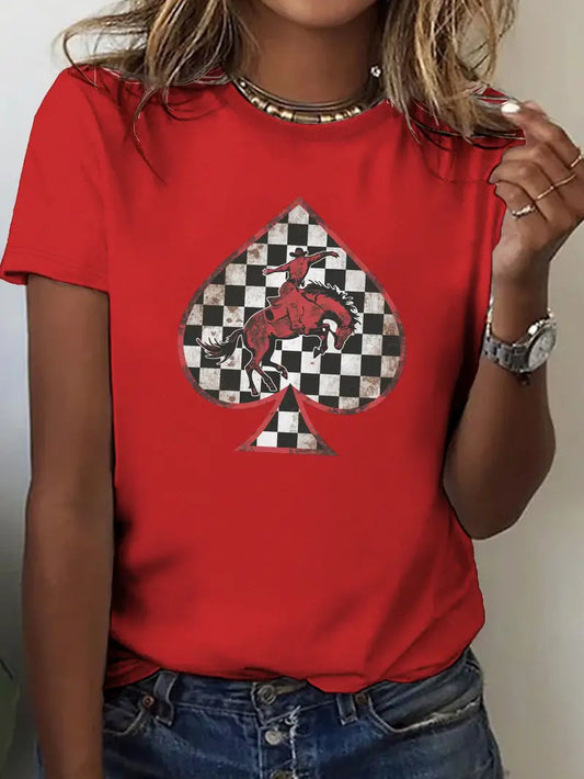 Red Cowboy Spade Tshirt