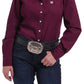 LONG SLEEVE BURGUNDY BUTTON SHIRT Cinch Womens Top