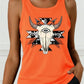 Orange Southwest Skull tank top