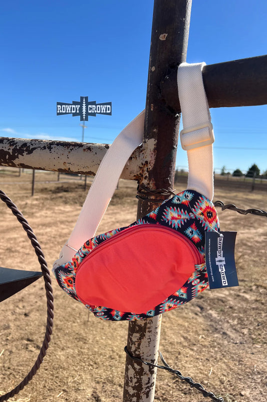 Aztec Red Fanny Pack with cream strap Rowdy